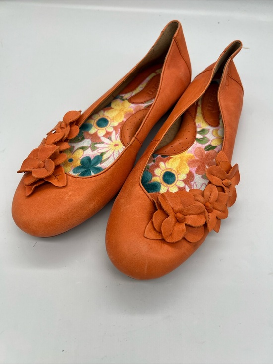 Born Shoes - Born Women’s Orange Floral Ballet Flats